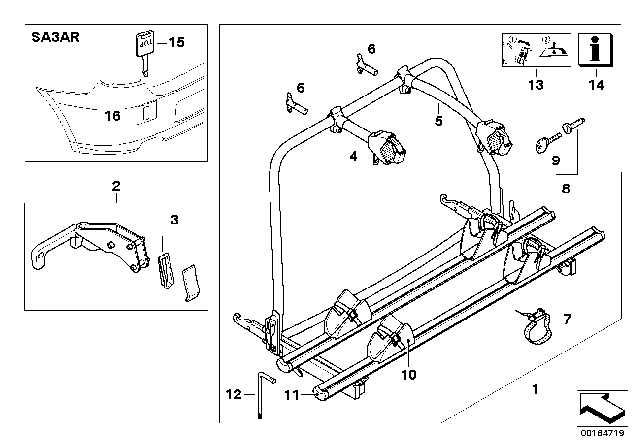 2013 BMW 128i Rear Carrier Diagram 1