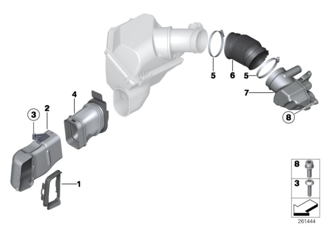 2013 BMW M6 Air Duct, Intake Silencer Diagram