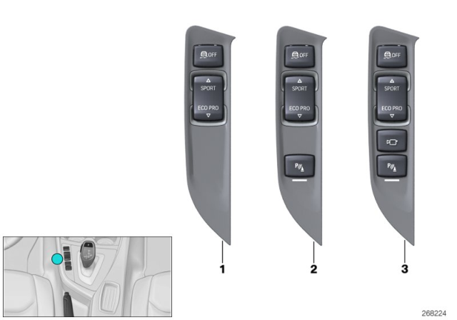 2020 BMW 440i Operating Unit, Centre Console Diagram