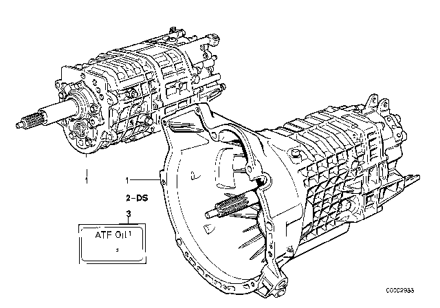 1979 BMW 528i Exchange 5 Speed (Overdrive) Gearbox Diagram for 23001208480