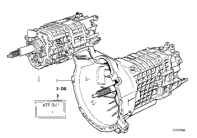 1979 BMW 528i Exchange 4 Speed Gearbox Diagram for 23001207070