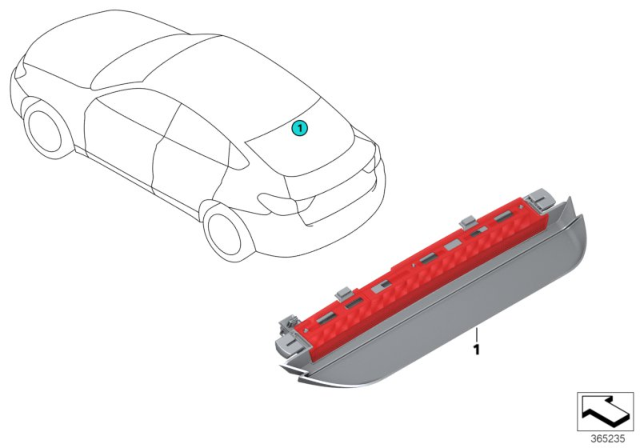 2017 BMW X4 Third Stoplamp Diagram