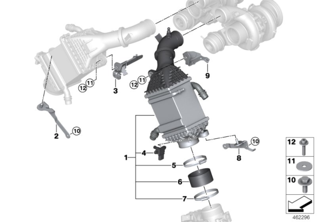 2018 BMW X5 M Charge - Air Cooler Diagram