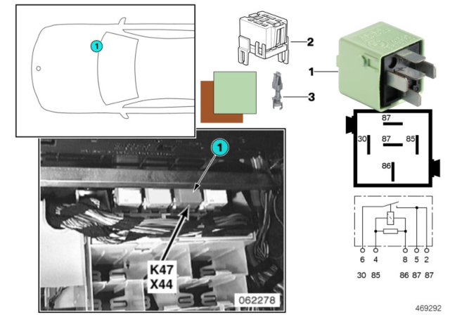 2005 BMW 325Ci Relay, Fog Light Diagram