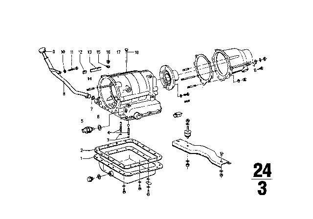 1972 BMW 2002 Mounting Parts / Suspension (ZF 3HP12) Diagram 2