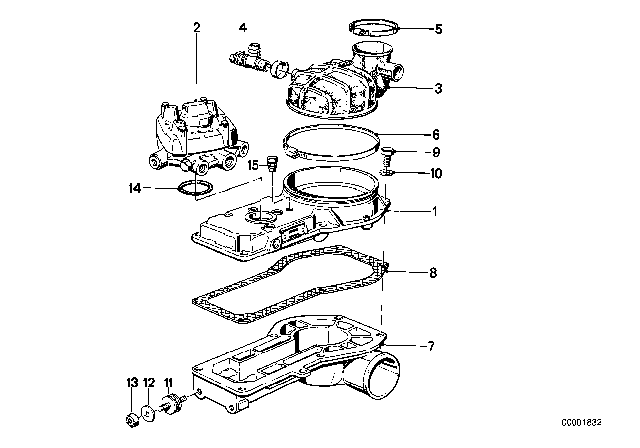 1982 BMW 320i Volume Air Flow Sensor Diagram 1