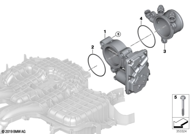 2014 BMW i3 Throttle Body Diagram for 13547618838