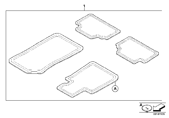 2012 BMW 328i Floor Mats Diagram 3