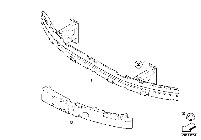 2006 BMW 550i Support, Front Diagram