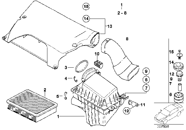 2003 BMW X5 Support Diagram for 13717501678