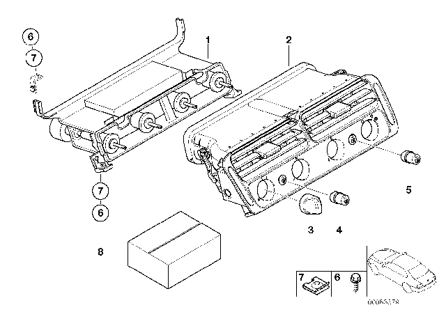 2001 BMW Z8 Set Mounting Parts Diagram for 64116914356