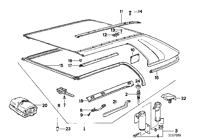 1988 BMW 325i Countersunk Screw Diagram for 07119928176