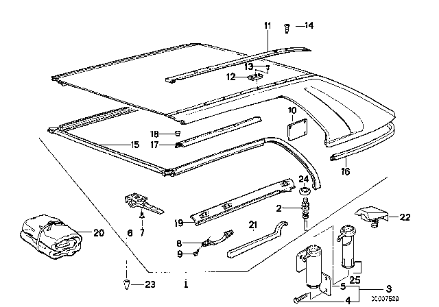 1988 BMW 325i Rubber Seal Diagram for 54211962050