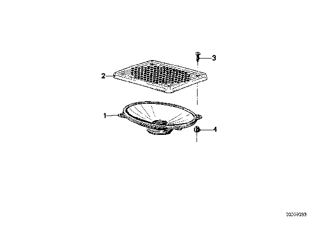 1989 BMW 635CSi Single Components Stereo System Diagram