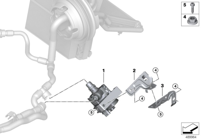 2020 BMW X1 Electric Water Pump / Mounting Diagram