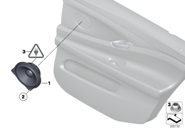 2016 BMW 535i xDrive Single Parts, Stereo System Diagram