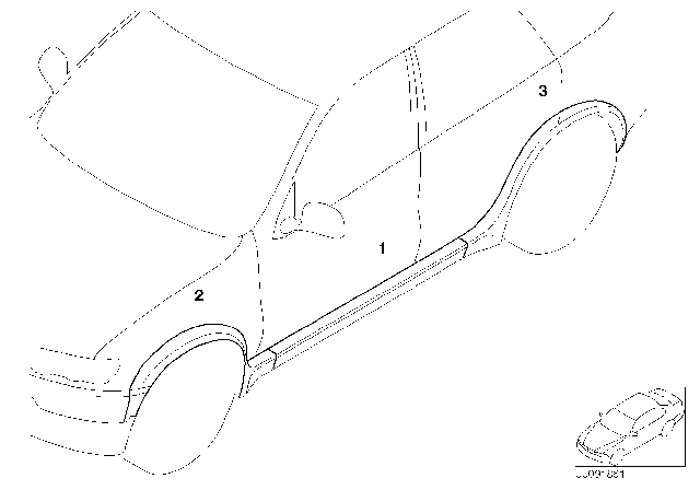 2000 BMW X5 Fender Flares Diagram for 82110021340