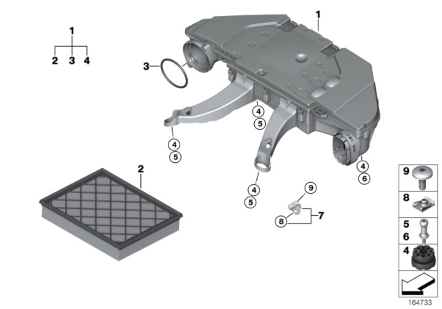 2009 BMW X5 Intake Silencer Diagram for 13717804233