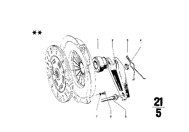 1969 BMW 2002 Clutch Release Bearing Diagram for 21511204224