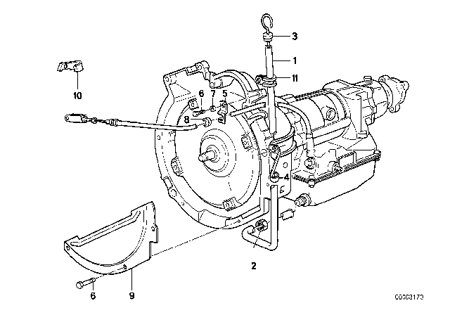 1985 BMW 318i Oil Fill-In Tube Diagram for 24111215203