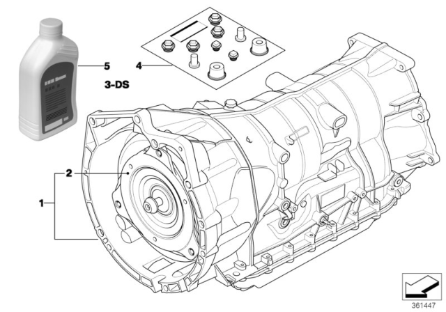 2012 BMW 328i xDrive Automatic Gearbox GA6HP19Z Diagram
