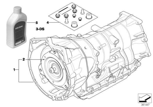 2008 BMW 535xi Automatic Gearbox GA6HP19Z Diagram