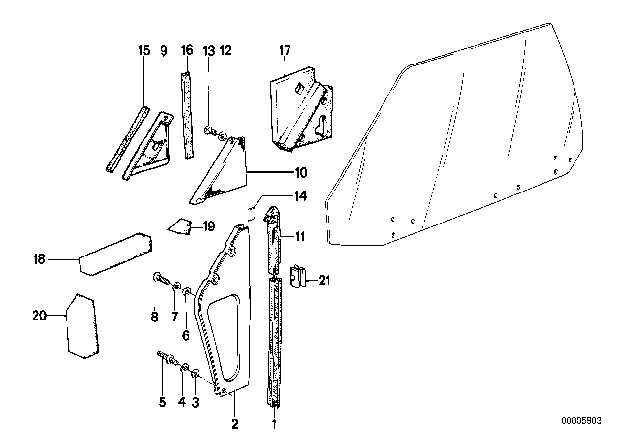 1985 BMW 635CSi Clamp Diagram for 51211936980