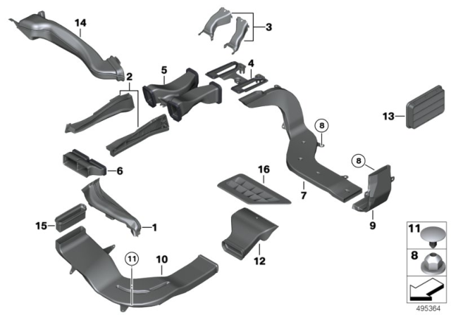 2014 BMW M5 Air Channel Diagram