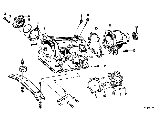 1977 BMW 530i Housing & Attaching Parts (Bw 65) Diagram