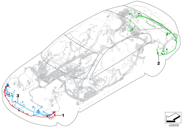 2017 BMW 540i Wiring Harnesses Bumper / Front End Diagram