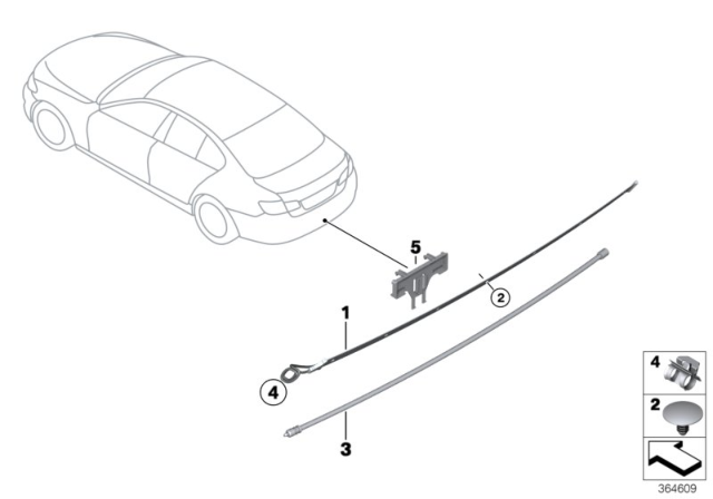 2017 BMW X3 Sensor Lead, Smart Opener Diagram