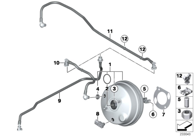 2015 BMW X4 Power Brake Booster Diagram for 34336868367