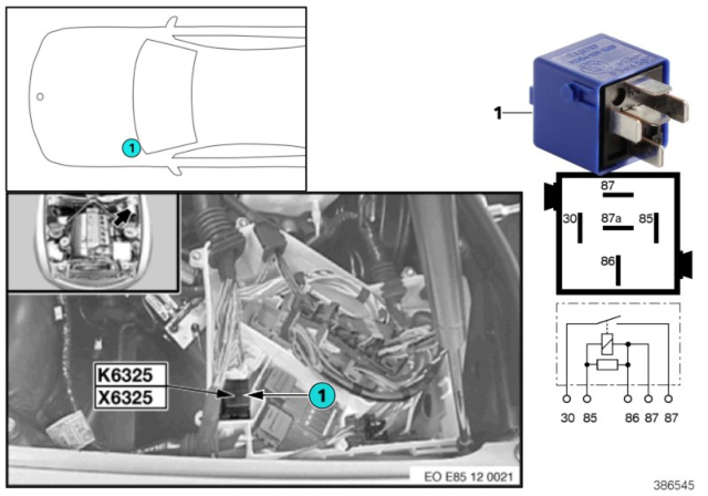 2003 BMW Z4 Relay, Reversing Light Diagram