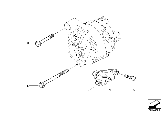 2010 BMW 335d Alternator Mounting Diagram