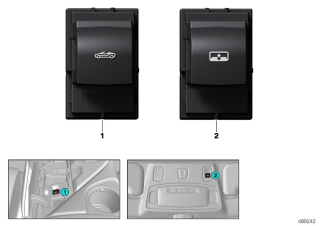 2020 BMW i8 SWITCH FOLDING TOP Diagram for 61316832925