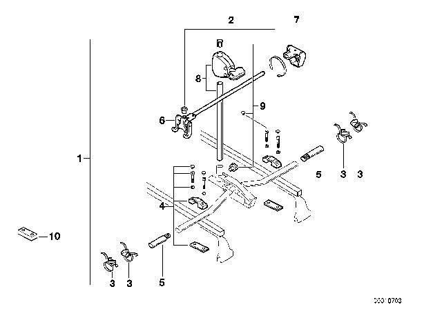 1997 BMW M3 Wheel Tray Diagram for 82799404357