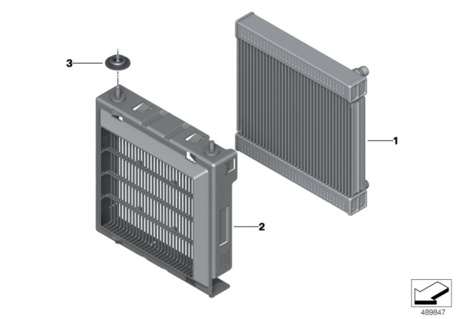 2018 BMW 740i External Radiator Diagram