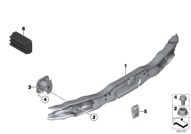 2010 BMW 650i Carrier, Rear Diagram