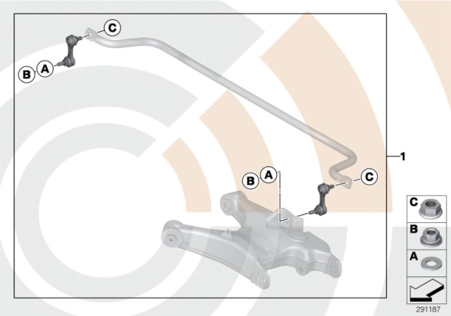 2002 BMW 540i Repair Kit, Anti-Roll Bar Links Diagram