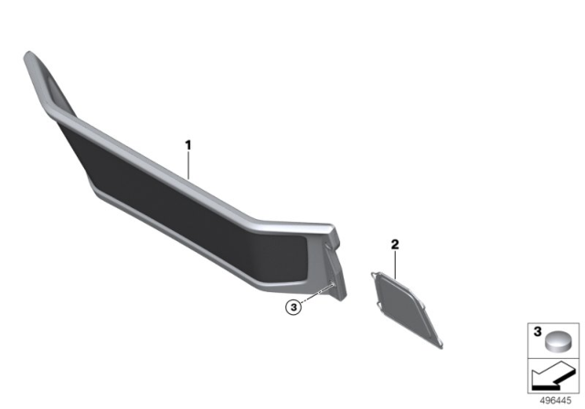 2020 BMW Z4 WIND DEFLECTOR SIDE SECTION Diagram for 54347457891