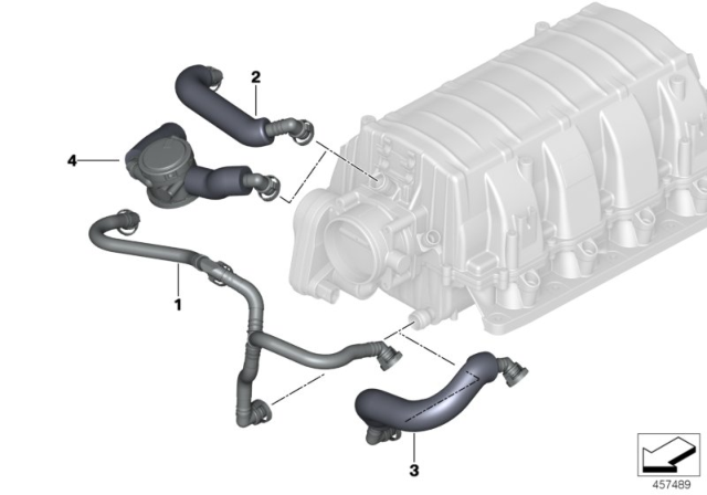 2006 BMW X5 Crankcase - Ventilation Diagram