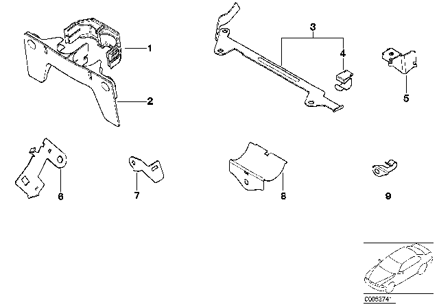 2000 BMW X5 Cable Holder / Covering Diagram