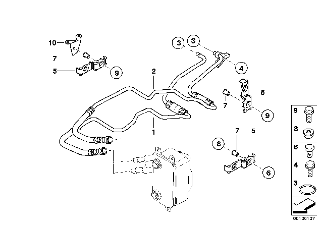 2006 BMW 760Li Transmission Oil Cooler Line Diagram