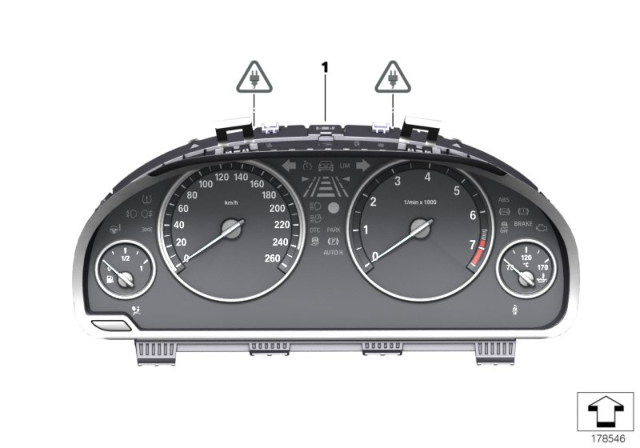 2015 BMW X5 Instrument Cluster Diagram 3