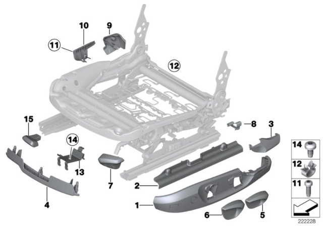 2014 BMW X3 Seat Front Seat Coverings Diagram