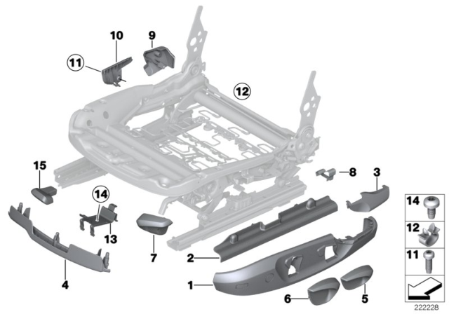 2017 BMW X3 Seat Front Seat Coverings Diagram