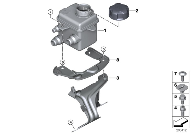 2012 BMW X5 M Expansion Tank, Intercooler Diagram