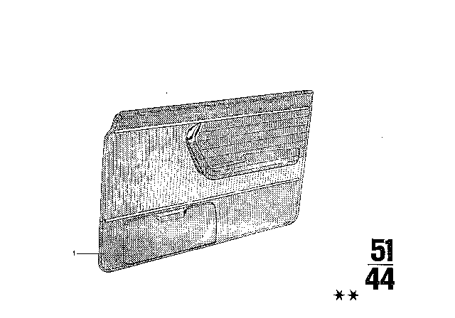 1969 BMW 2500 Door Trim Panel Diagram 1