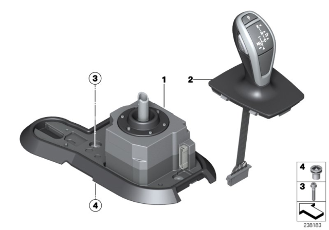 2014 BMW X1 Gearshift, Automatic Transmission 8HP Diagram