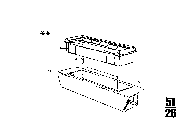 1971 BMW 3.0CS Ashtray Diagram 2